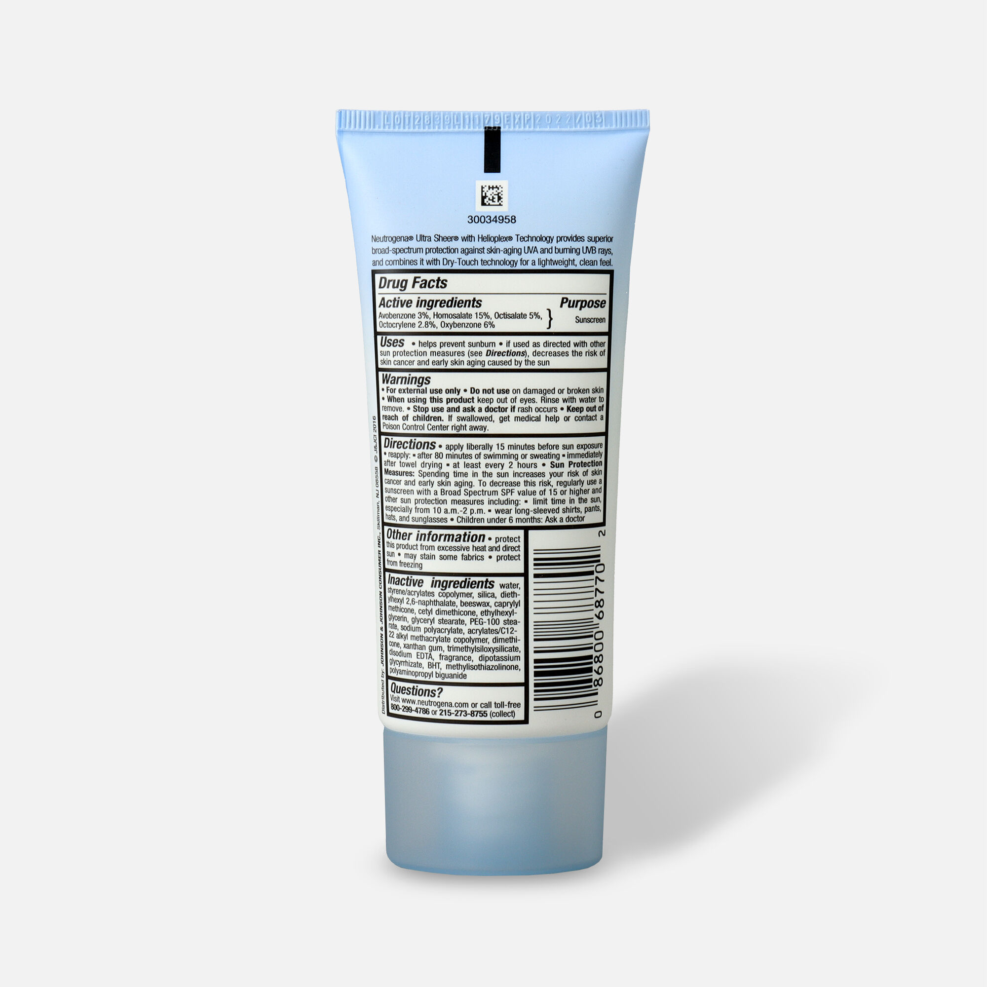 Neutrogena Ultra Sheer SPF 70 Dry-Touch Sunscreen, 3 oz., , large