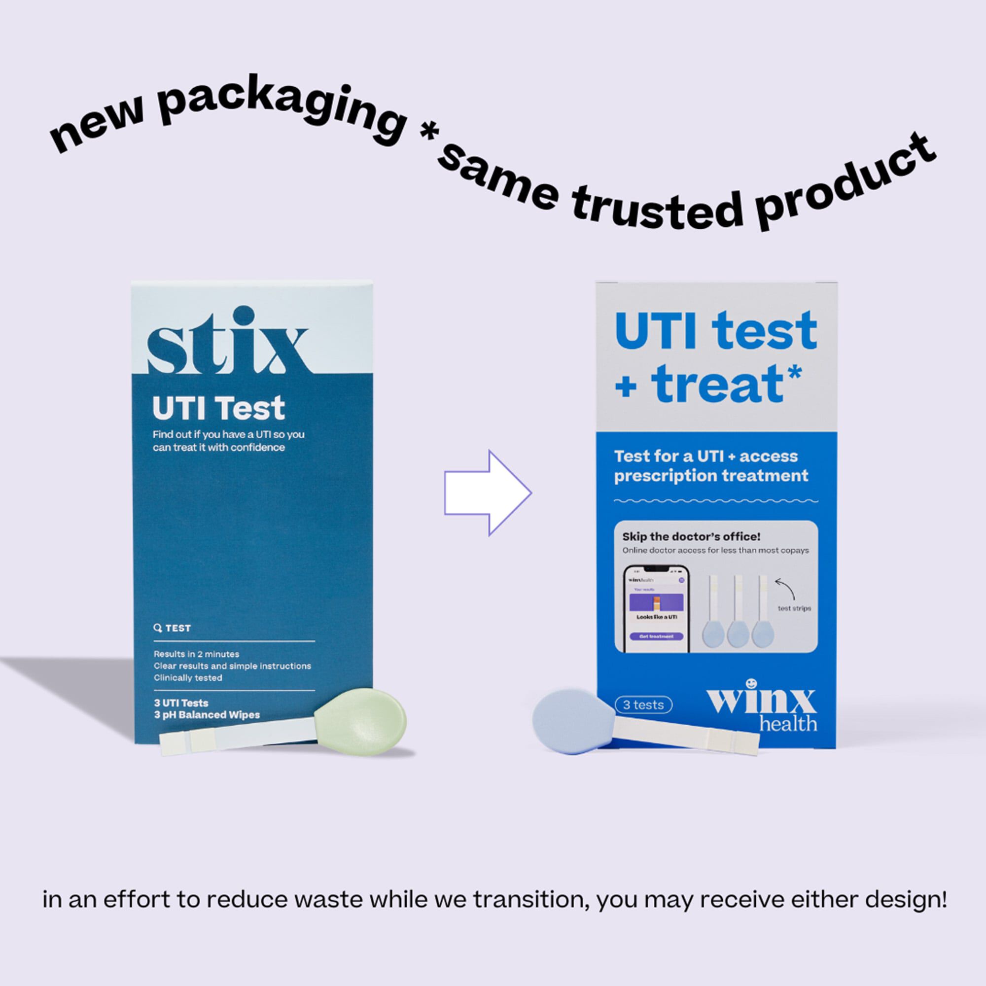 Winx Health UTI Test + Treatment, 3 ct., , large