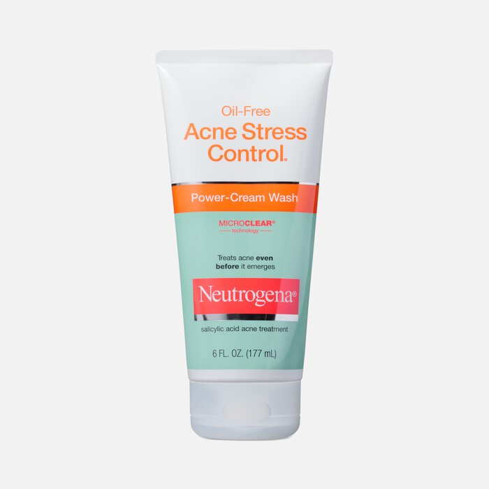 Neutrogena Oil-Free Acne Stress Control Power-Cream Wash, 6 fl oz., , large