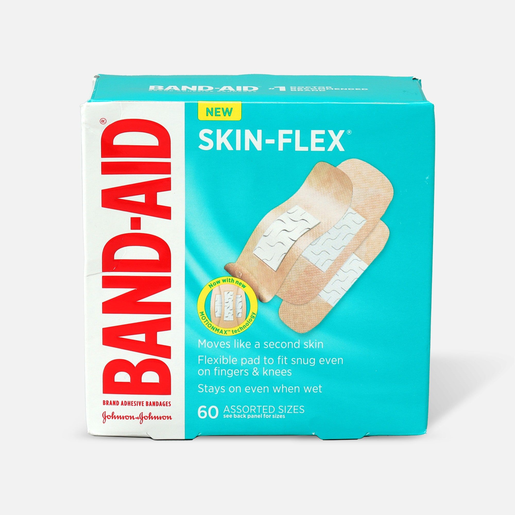 BAND-AID® Skin-Flex Adhesive Bandages, Assorted Sizes, , large