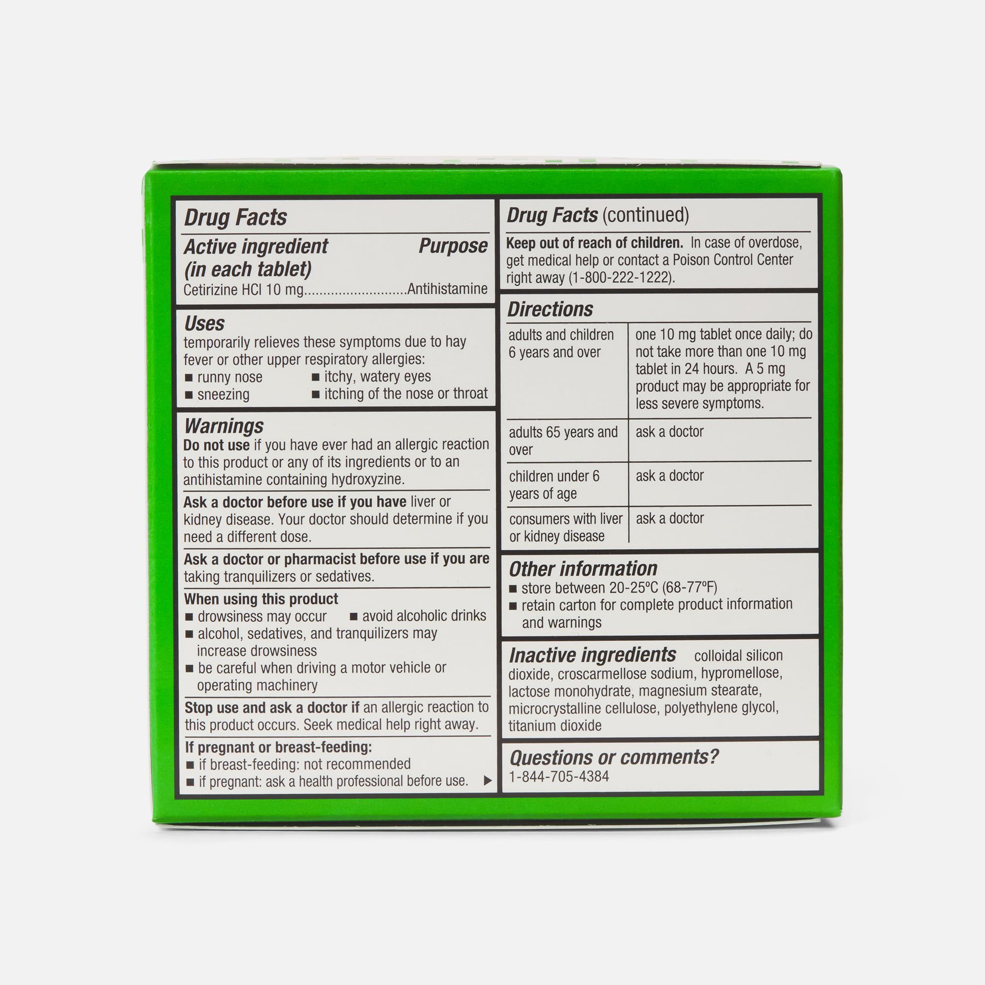 Caring Mill™ 24-Hour Allergy Relief Cetirizine Hydrochloride Tablets, 10mg, , large