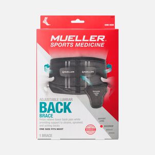 Mueller&reg; Lumbar Back Brace with Removable Pad, Regular (28&rdquo;&ndash;50&rdquo; waist)