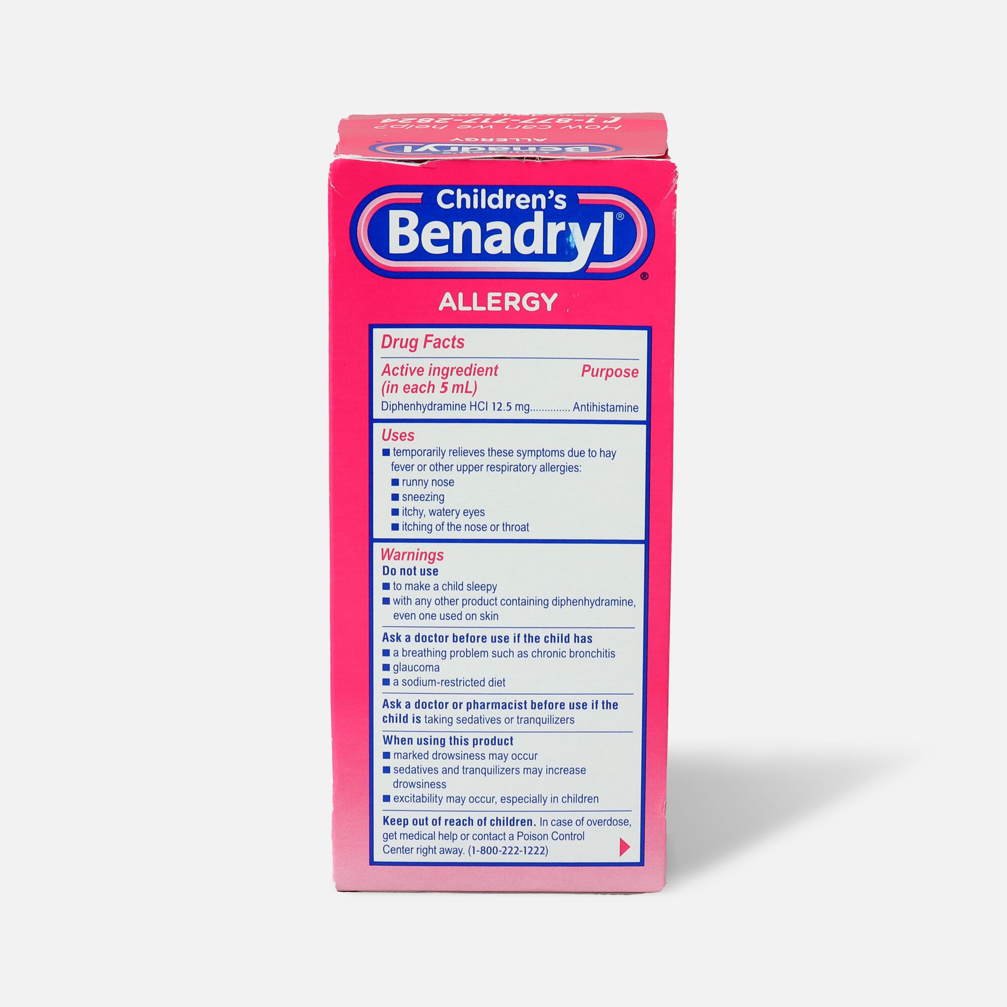 Children's Benadryl Oral Solution, Cherry Flavored, 8 fl oz., , large