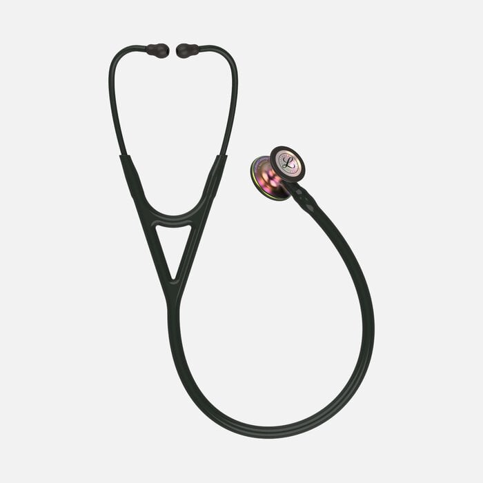3M Littmann Cardiology IV Stethoscope 27", Black Tube with Rainbow Finish, large