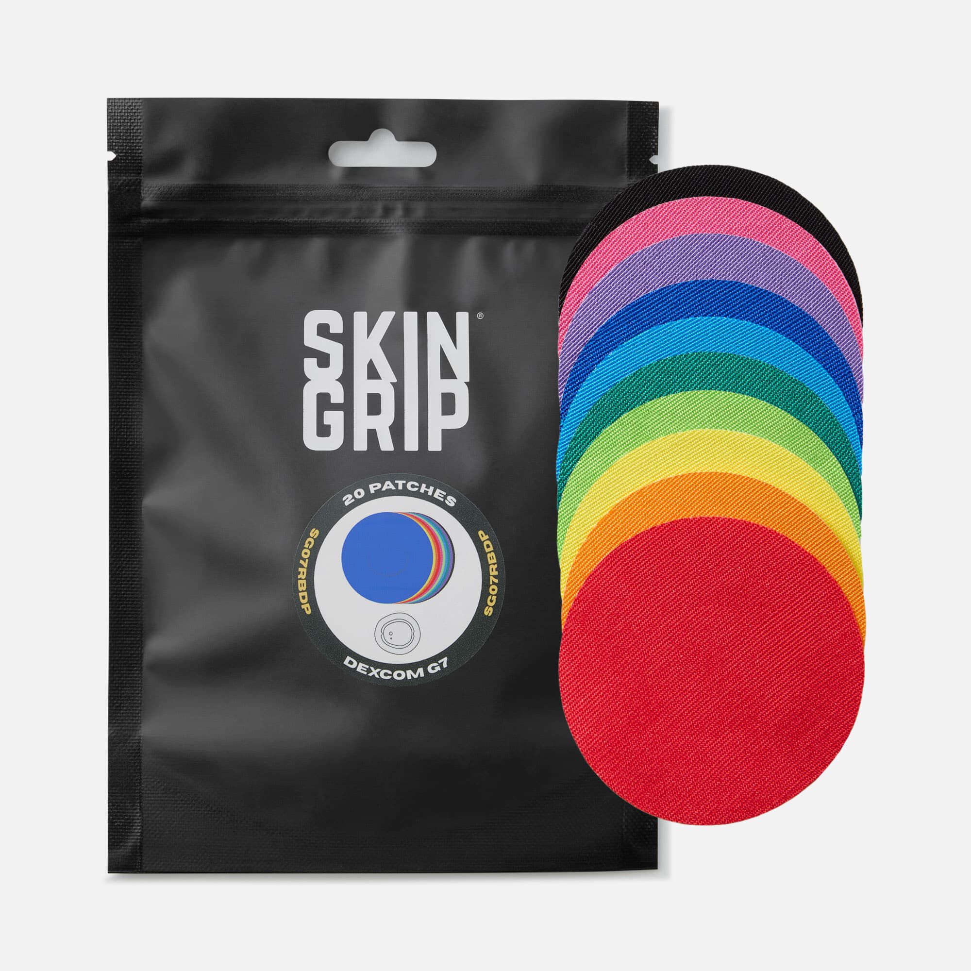 Skin Grip® Dexcom G7 & Stelo Adhesive Patches, Rainbow, 20 ct.