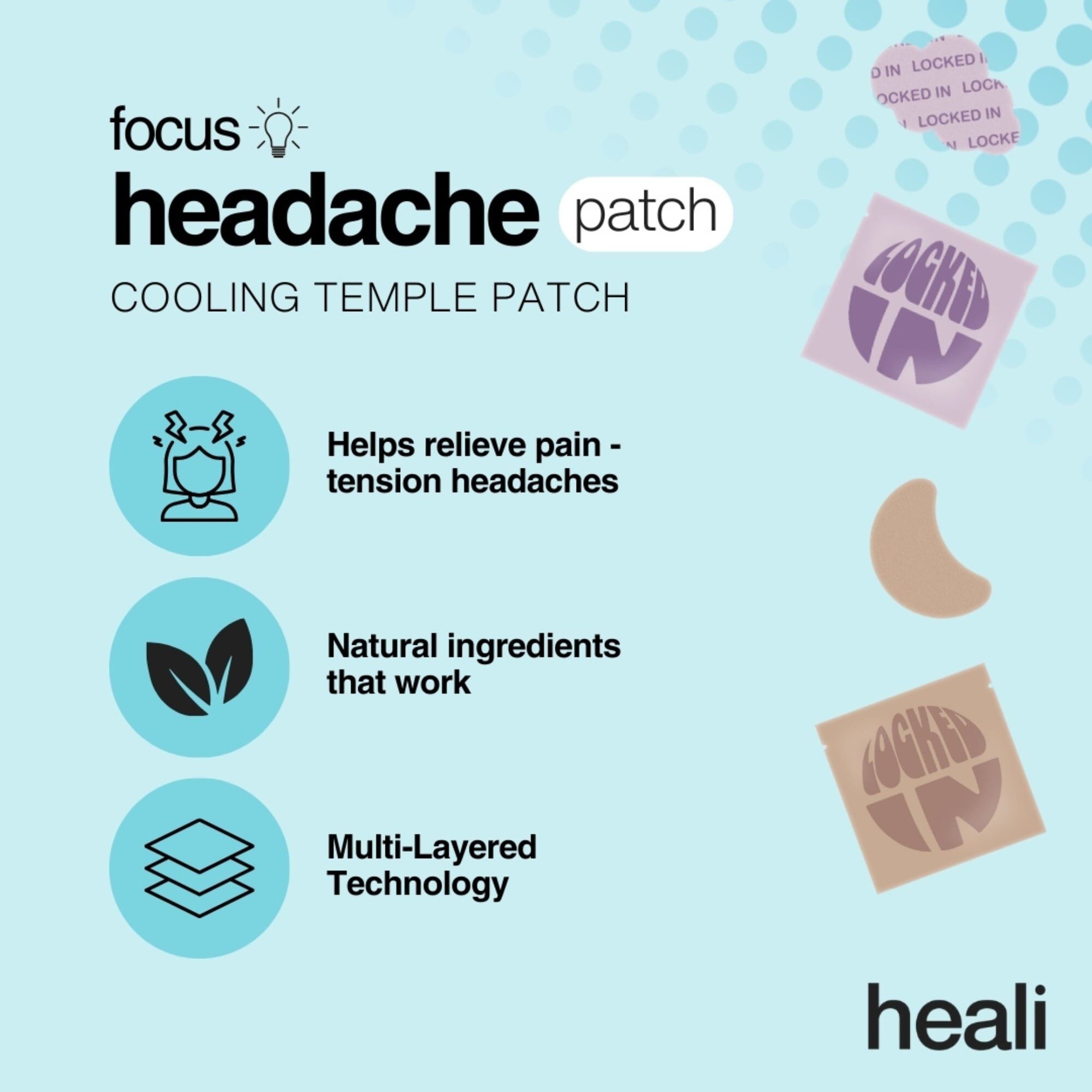 Heali Relax Headache Patch, 12 ct., , large