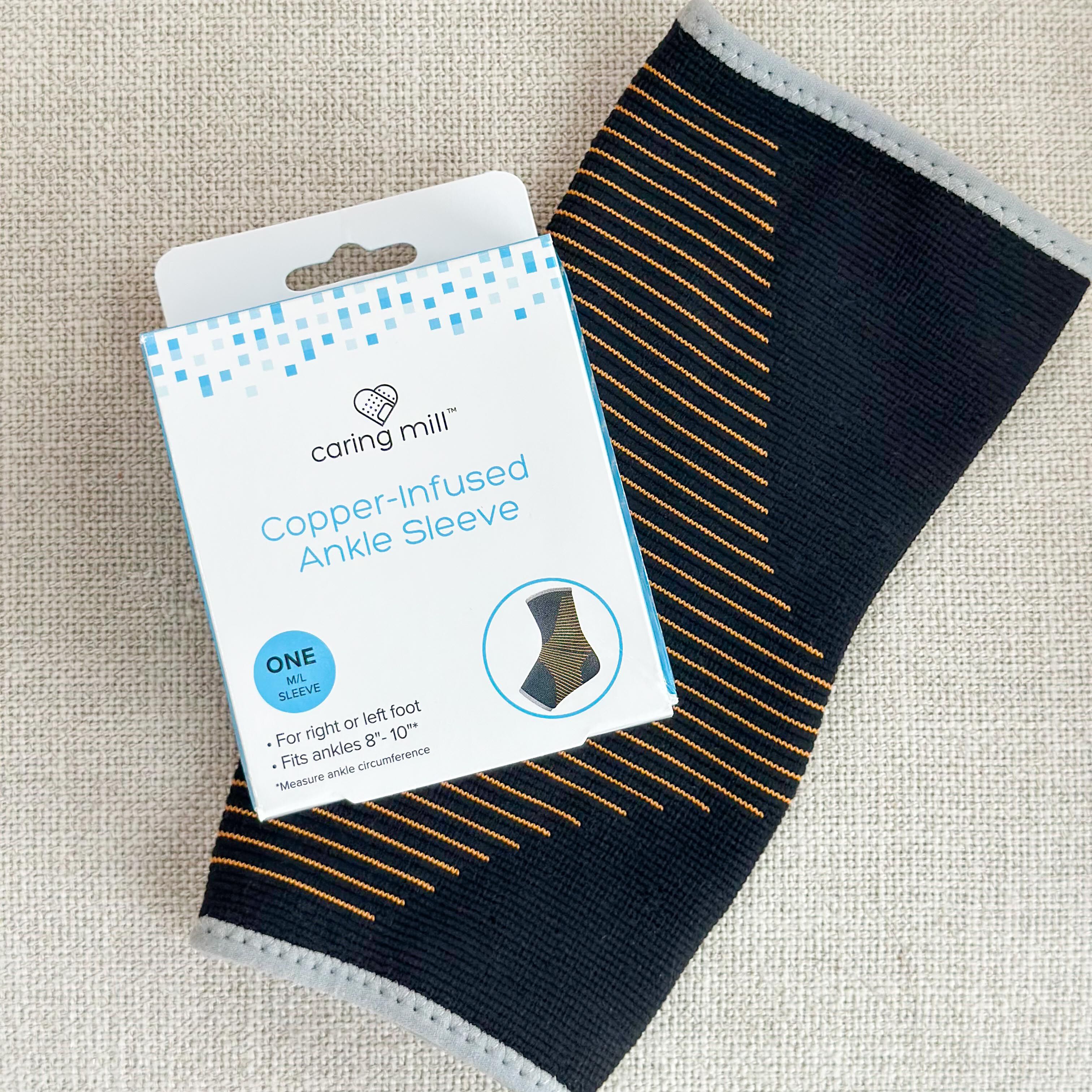 Caring Mill™ Copper-Infused Ankle Brace Compression Sleeve, , large