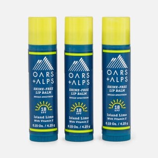 Oars + Alps SPF 18 Shine-Free Lip Balm, Kit Island Lime, .15 oz., 3 ct., , large