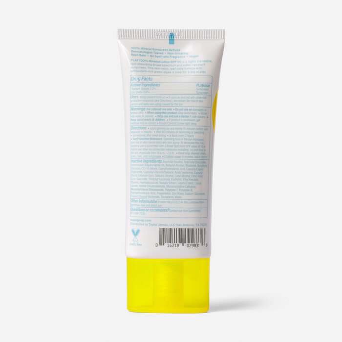 Supergoop PLAY 100% Mineral Lotion with Green Algae, SPF 50, 3.4 oz., , large