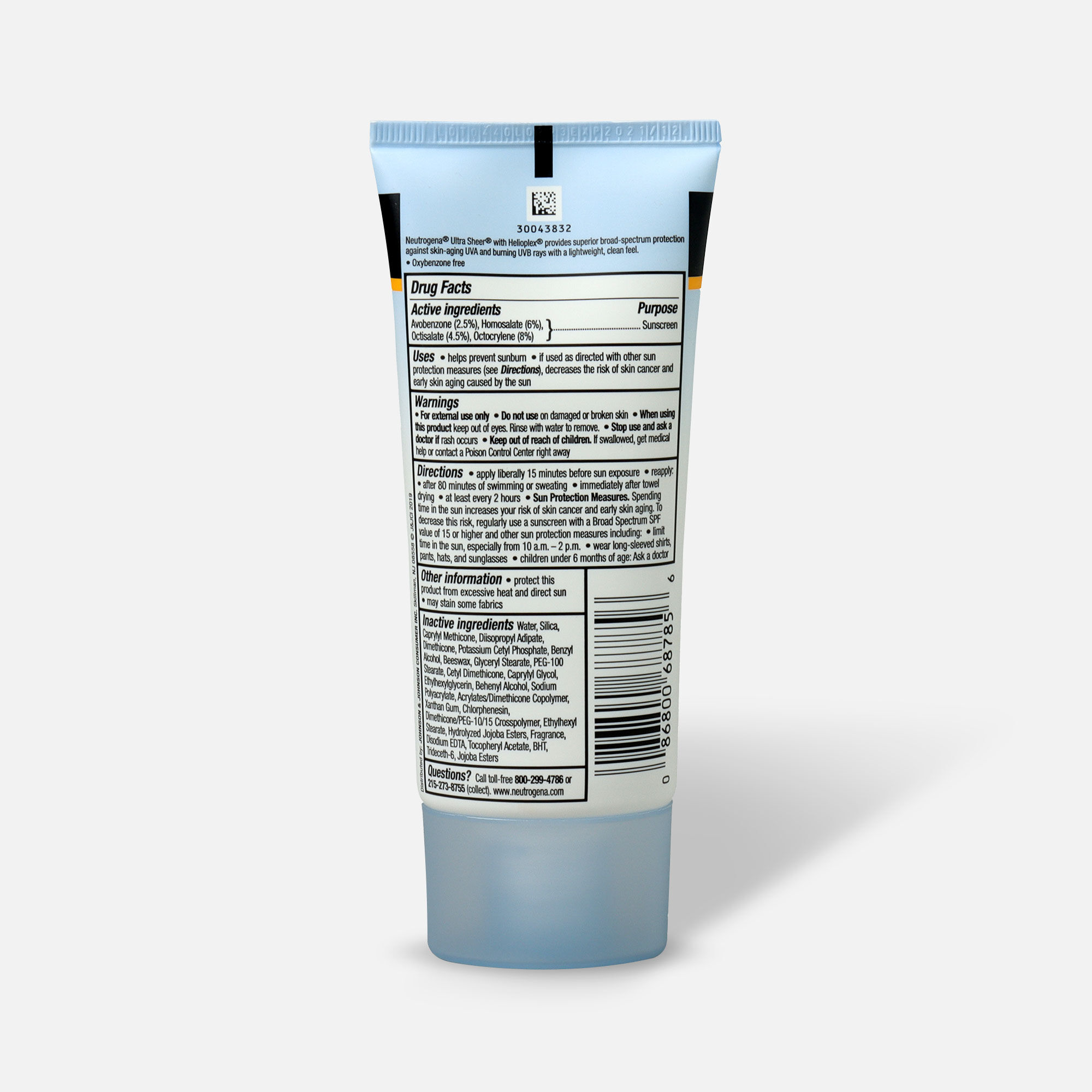 Neutrogena Ultra Sheer Dry-Touch Sunscreen SPF 30, 3 oz., , large