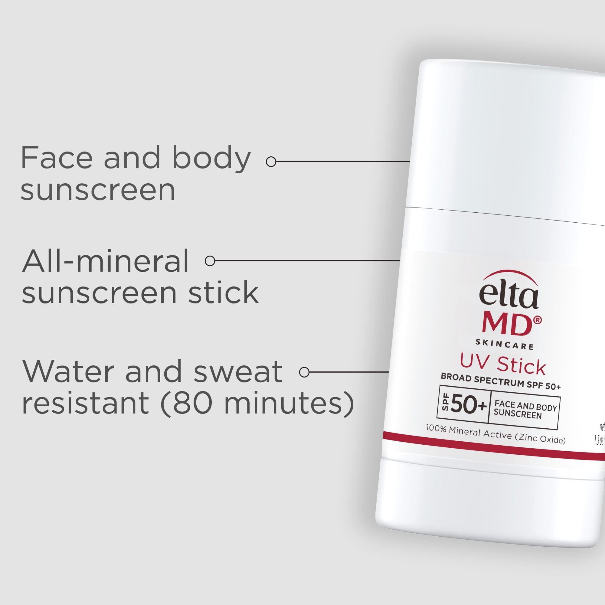 EltaMD UV Stick Broad-Spectrum Mineral Face & Body Sunscreen, SPF 50+, 1.3 oz., , large