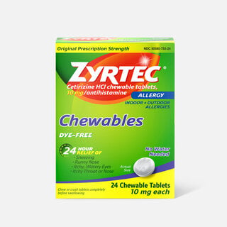 Zyrtec Allergy Chewable Tablet, 24 ct., , large