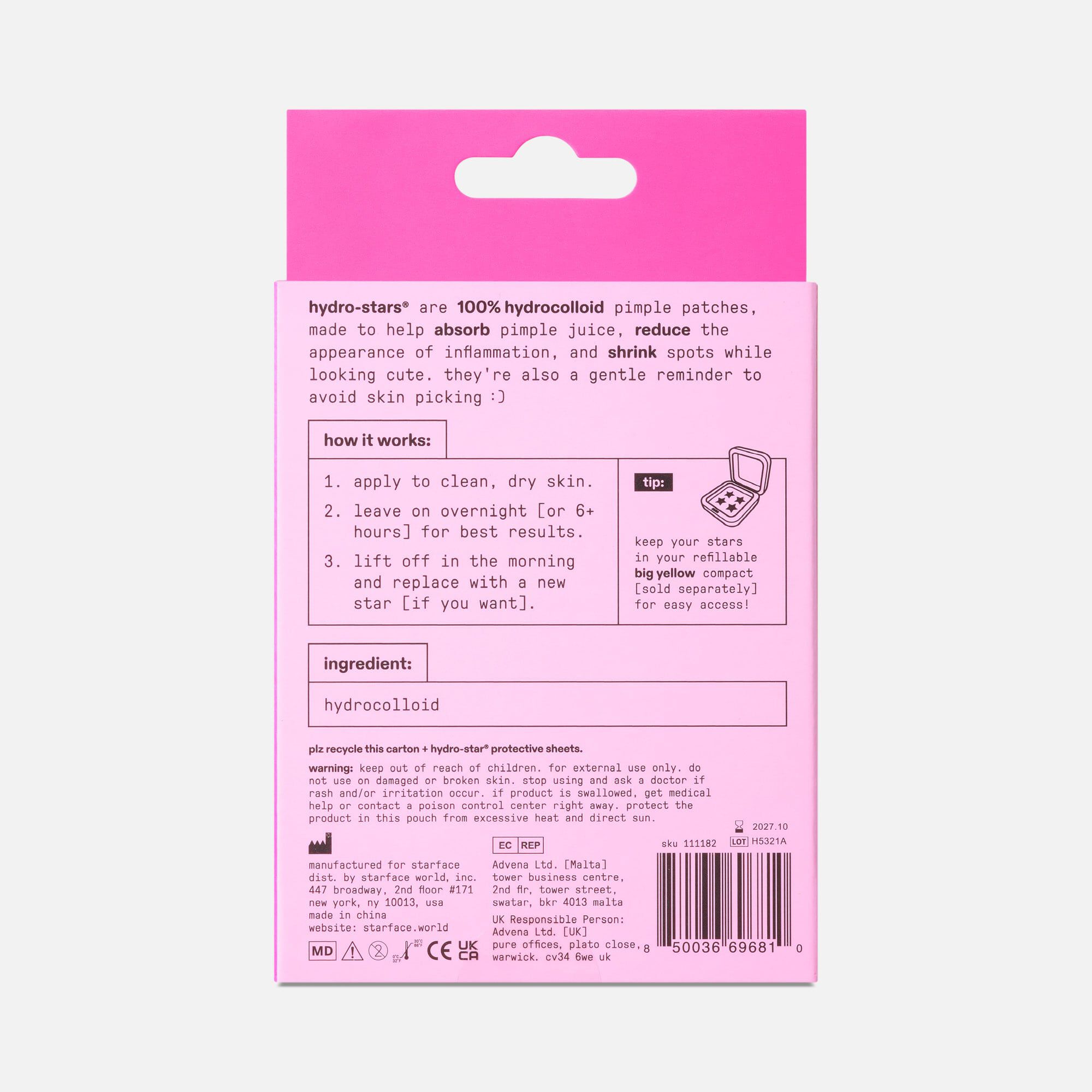 Starface Hydro-Star® Pink Pimple Patches, 32 ct., , large