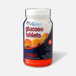 TRUEplus Glucose Tablets, Orange, 50 ct.