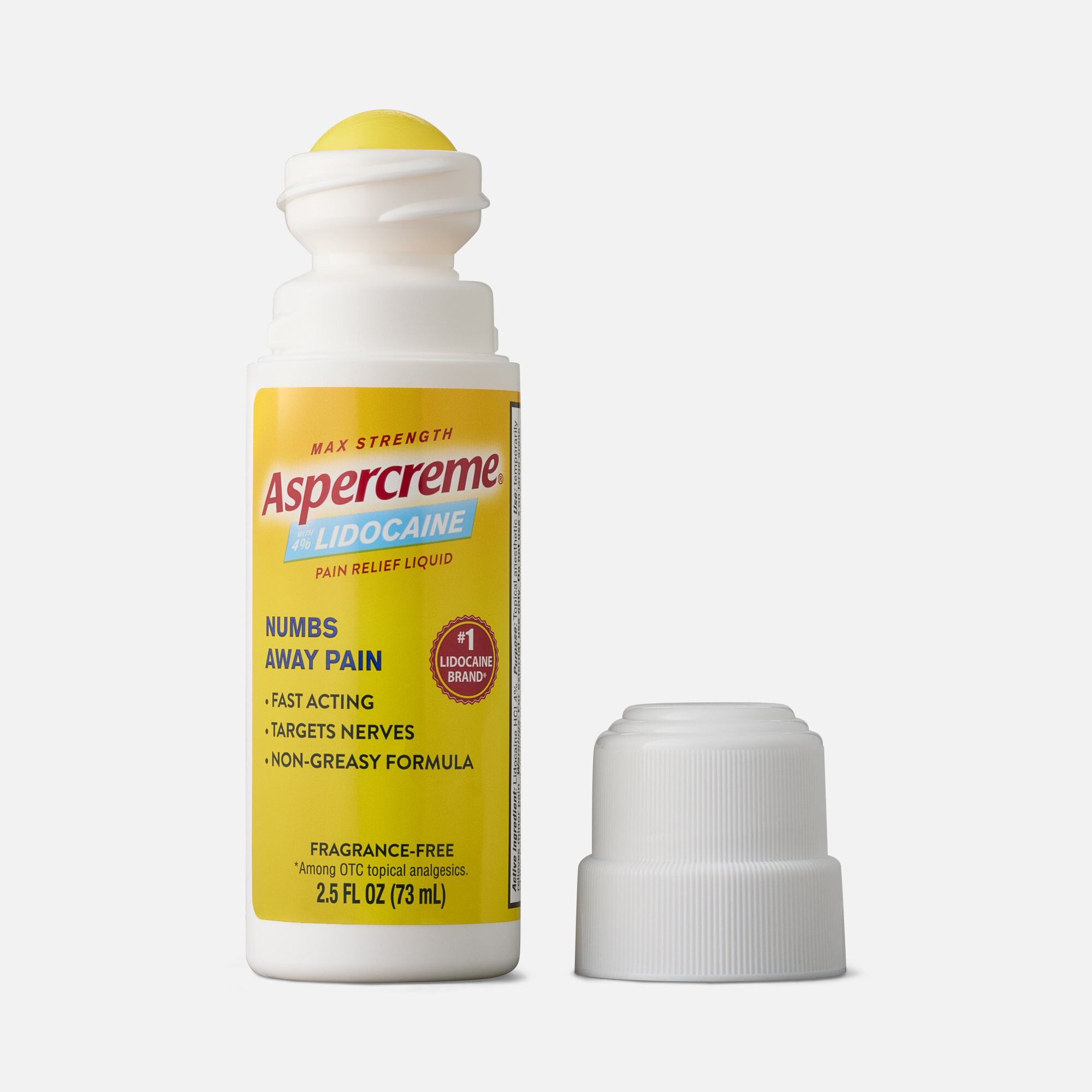 Aspercreme No Mess Roll-On with 4% Lidocaine, 2.5 fl oz., , large