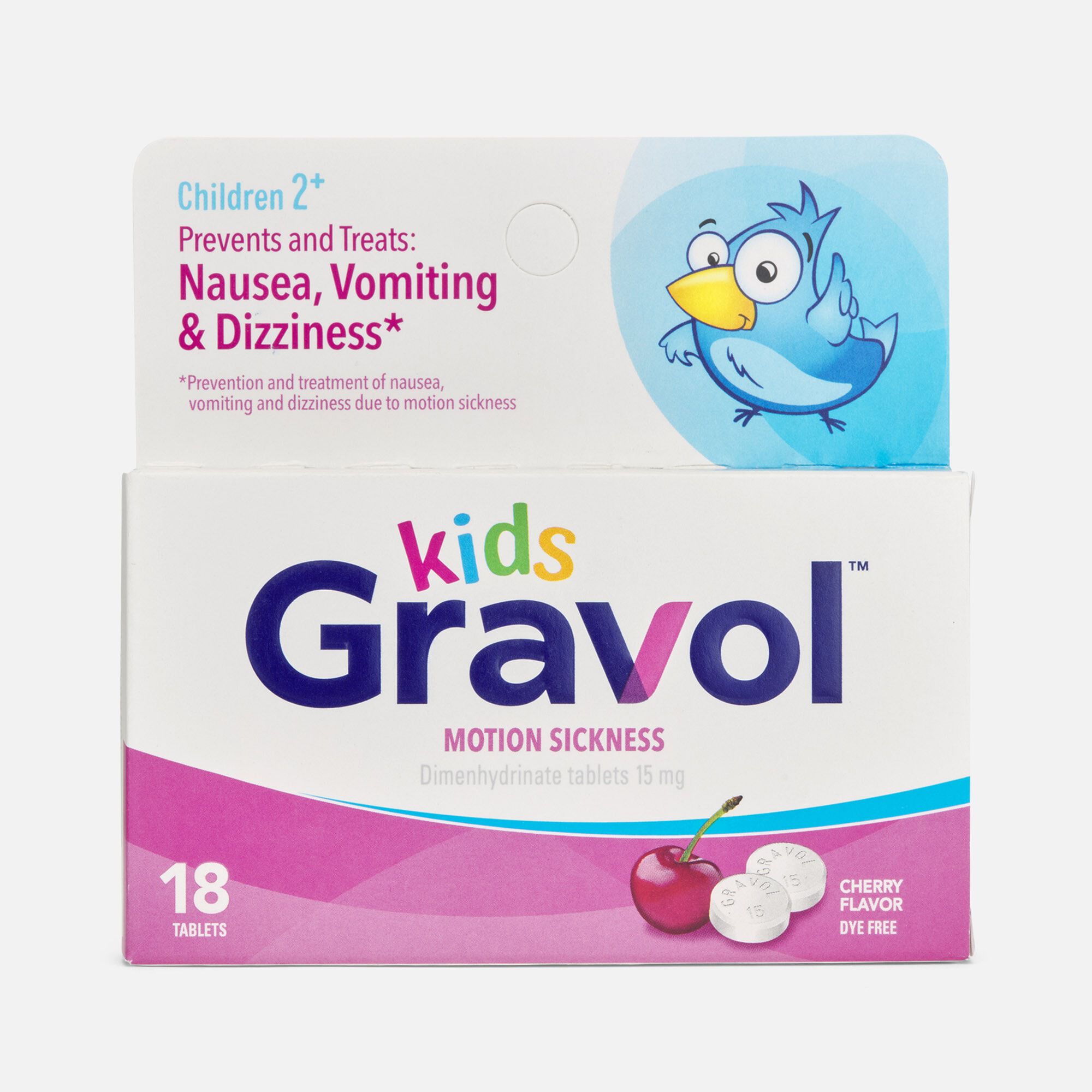 Gravol Kids Motion Sickness Chewables,  Cherry, 18 ct., , large