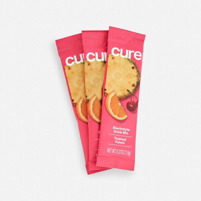 Cure Hydrating Electrolyte Drink Mix Pouches, Tropical Punch, 14 ct., , large