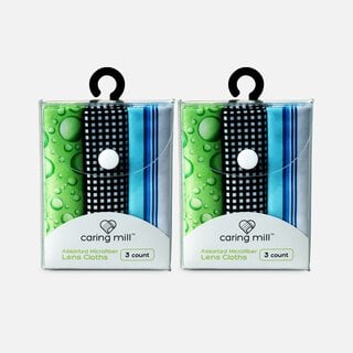 Caring Mill™ Lens Cloth, Microfiber, Assorted, 3 ct. (2-Pack)