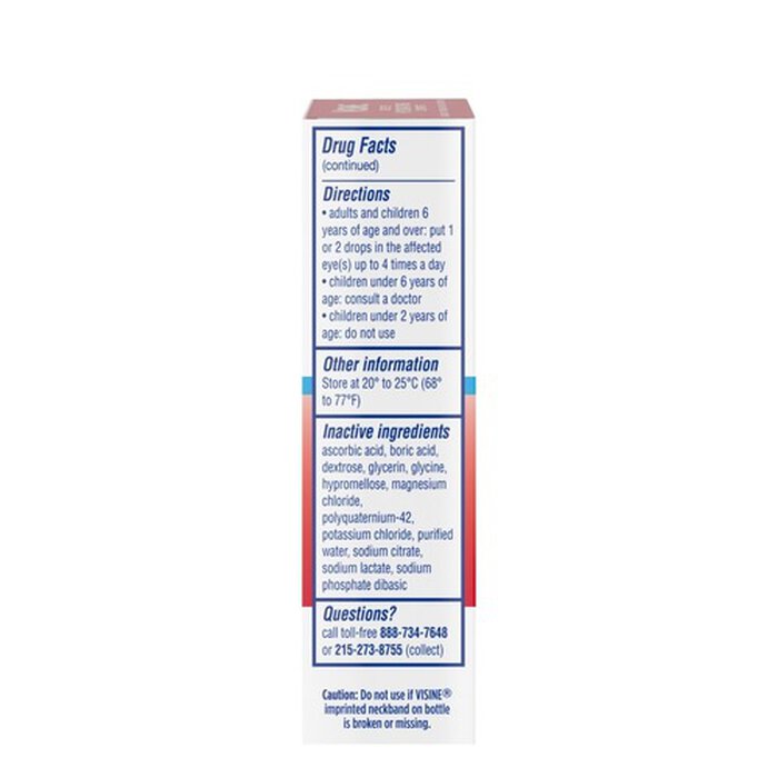 Visine Red Eye Hydrating Comfort Lubricating Eye Drops, .5 fl oz., , large