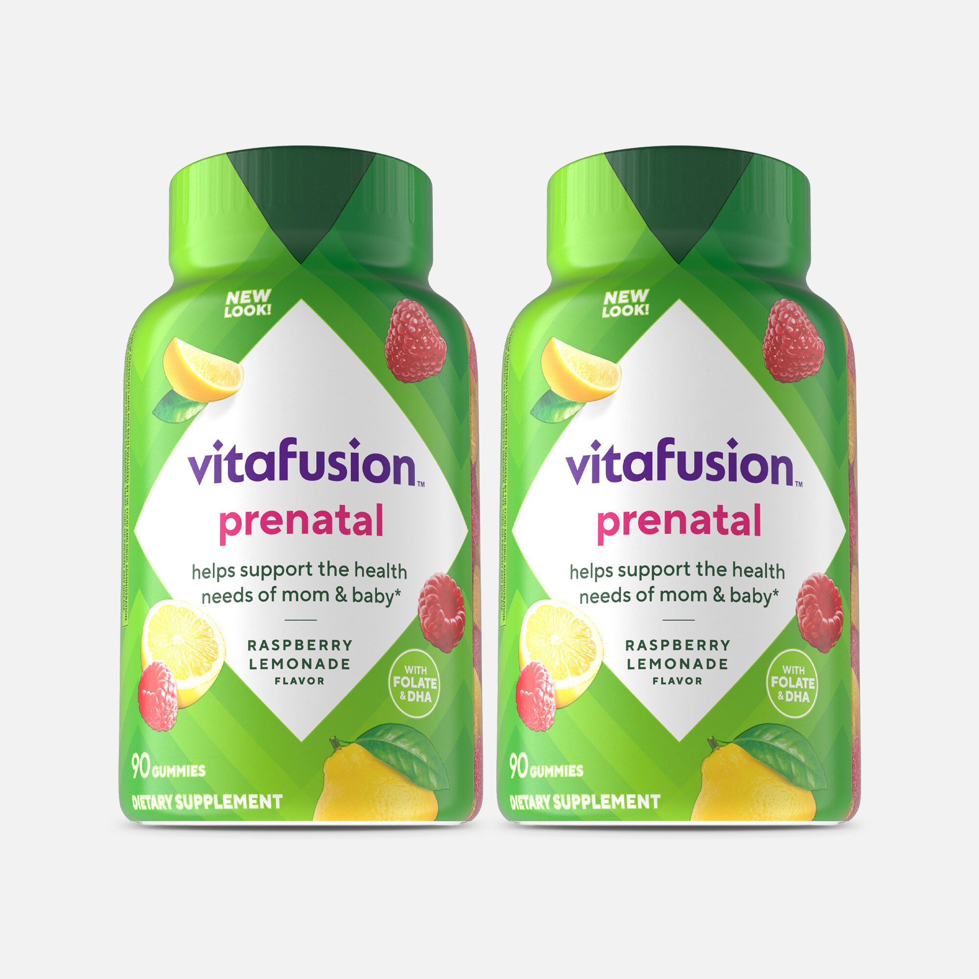 Vitafusion PreNatal Gummy Vitamins, Berry, Lemon and Cherry, 90 ea. (2-Pack), , large