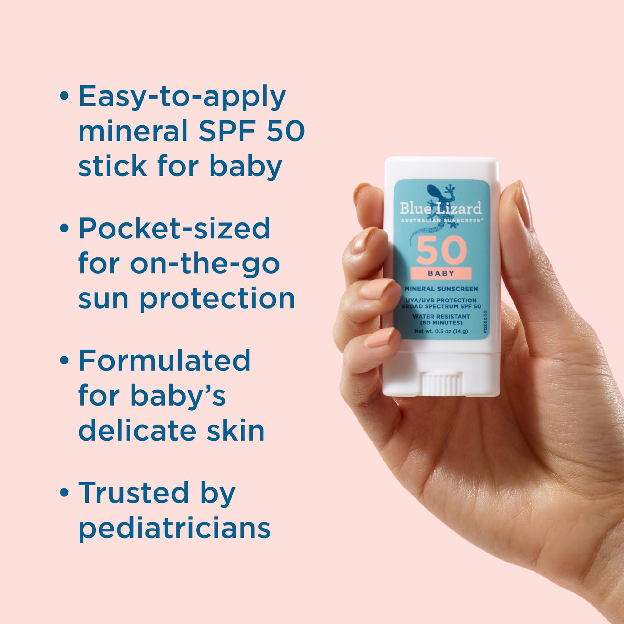 Blue Lizard Baby Mineral Sunscreen Stick, SPF 50, 0.5 oz., , large