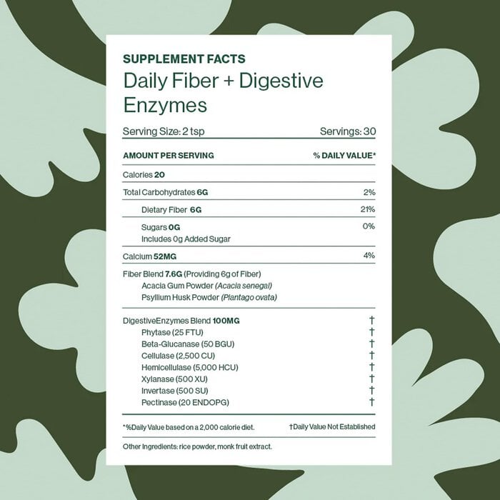 Hilma Daily Fiber Supplement + Digestive Enzymes, 8.36 oz., 30 servings, , large