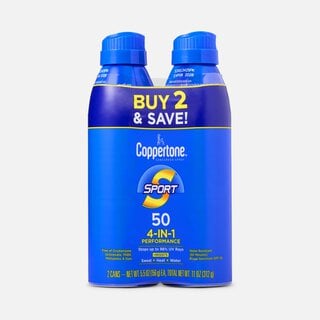 Coppertone Sport Sunscreen Spray SPF 50, 5.5 oz. - Twin Pack