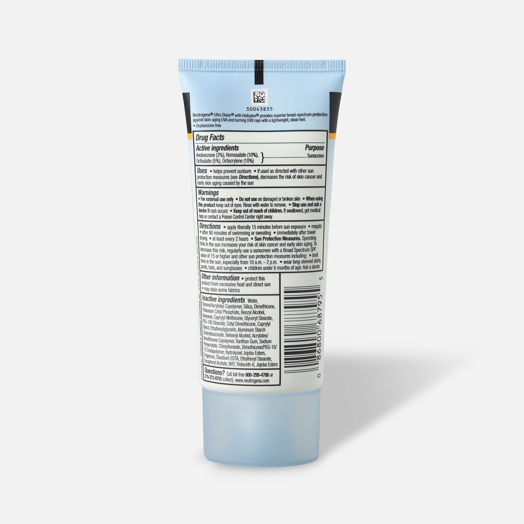 Neutrogena Ultra Sheer Dry-Touch Sunscreen, SPF 45, 3 oz., , large