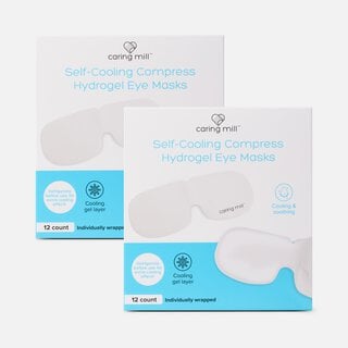 Caring Mill™ Self-Cooling Compress Hydrogel Eye Masks, 12 ct. (2 pack)
