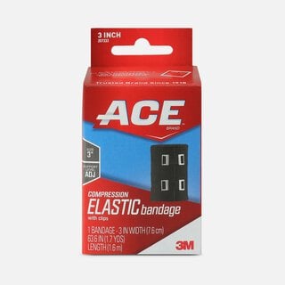 Ace Elastic Bandage with Clips - Black, , large