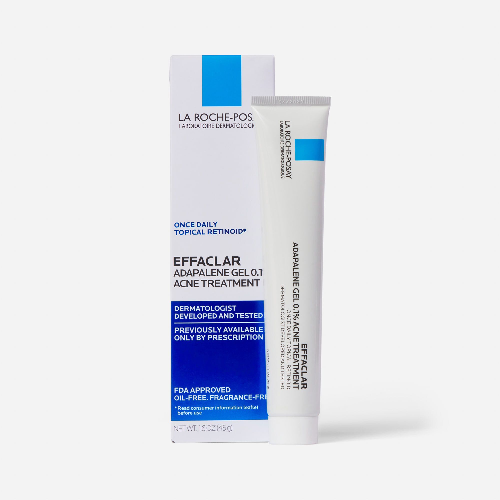 La Roche-Posay Effaclar Adapalene Gel 0.1%, Retinoid Acne Treatment, 1.6 oz., , large