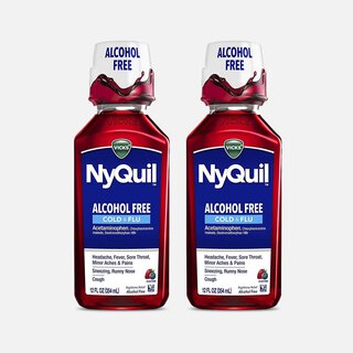 Vicks Nyquil Cold & Flu, Alcohol Free, 12 oz. (2-Pack), , large