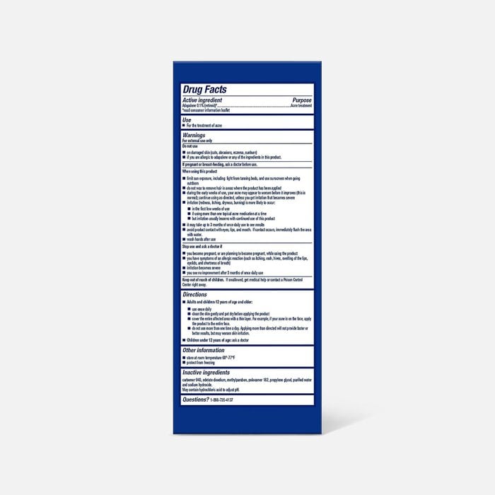 Differin 0.1% Adapalene Treatment Gel, Tube, , large