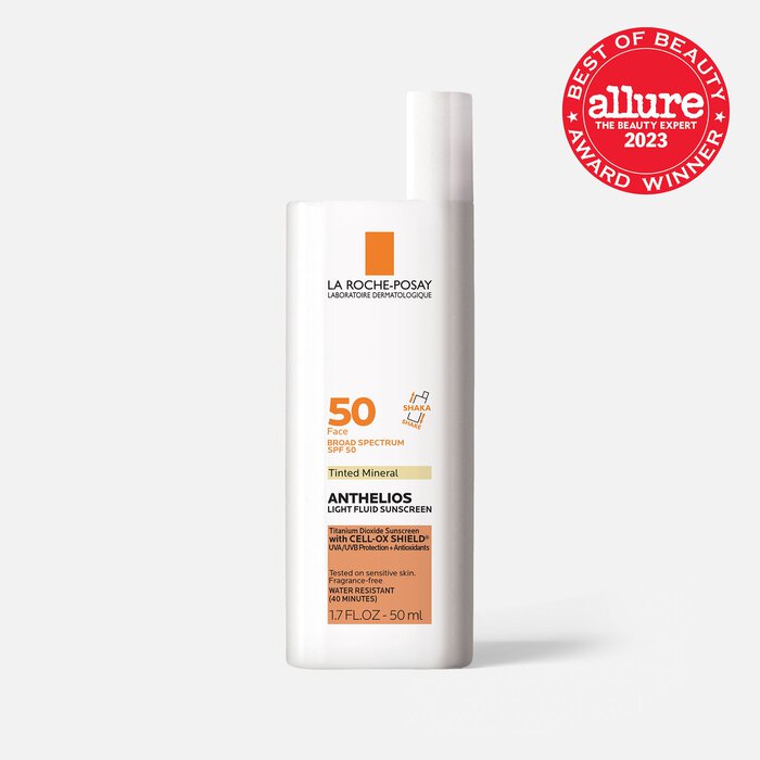 La Roche-Posay Mineral Anthelios Light Fluid Sunscreen for Face, Tinted, SPF 50, 1.7 oz., Tinted, large