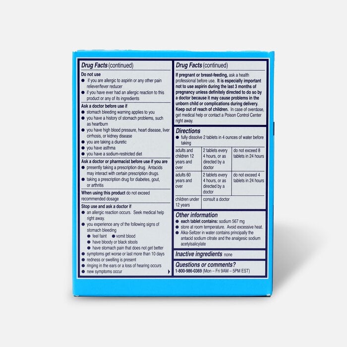 Alka-Seltzer Original with Aspirin - 36 ct., , large