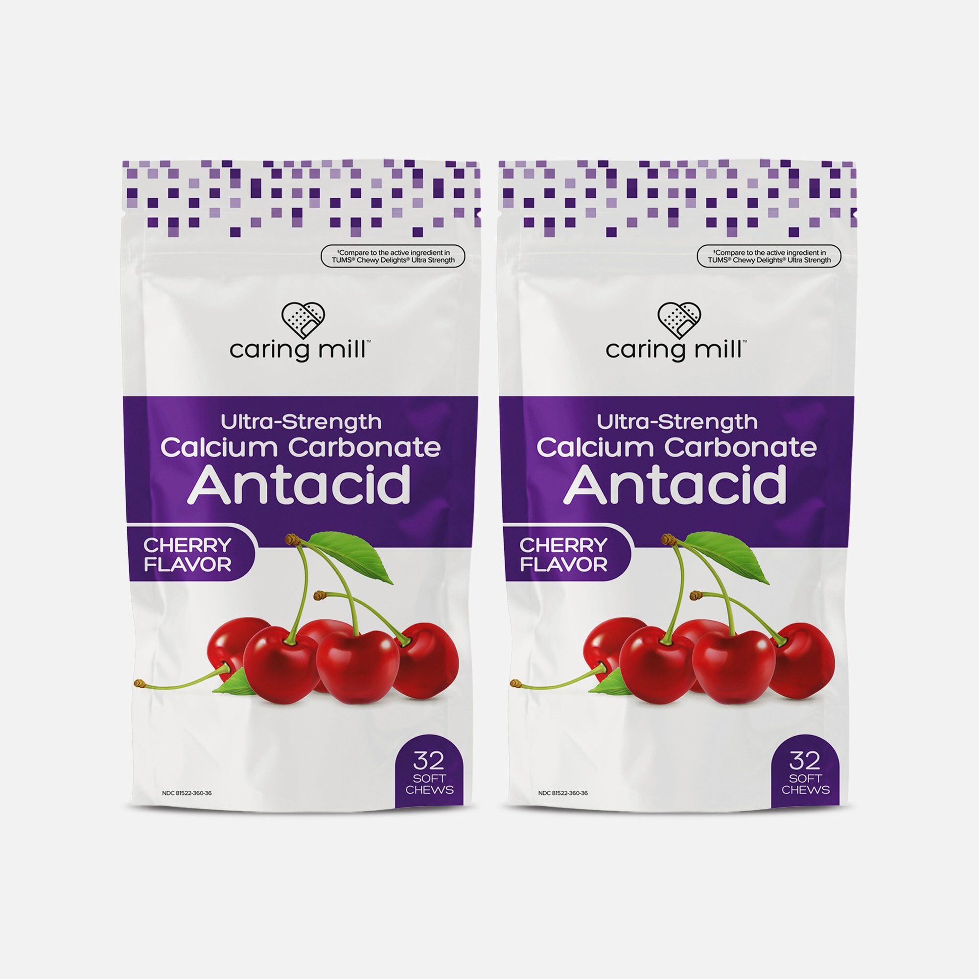 Caring Mill™ Antacid Soft Chews, Cherry, 32 ct. (2-Pack), , large