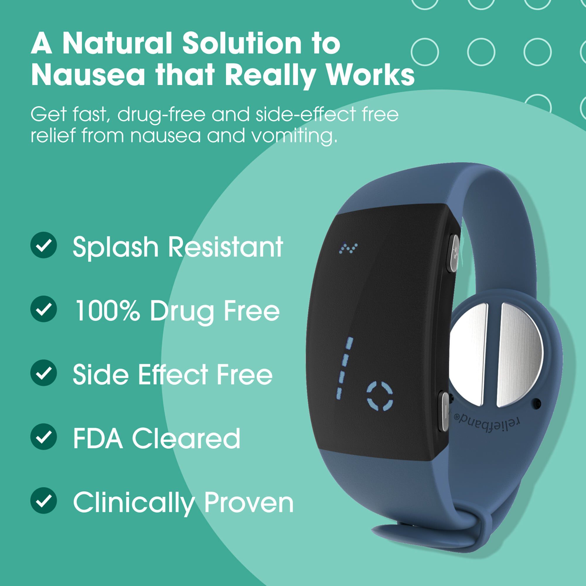 Reliefband Premier for Nausea Relief, Denim Blue, Denim Blue, large
