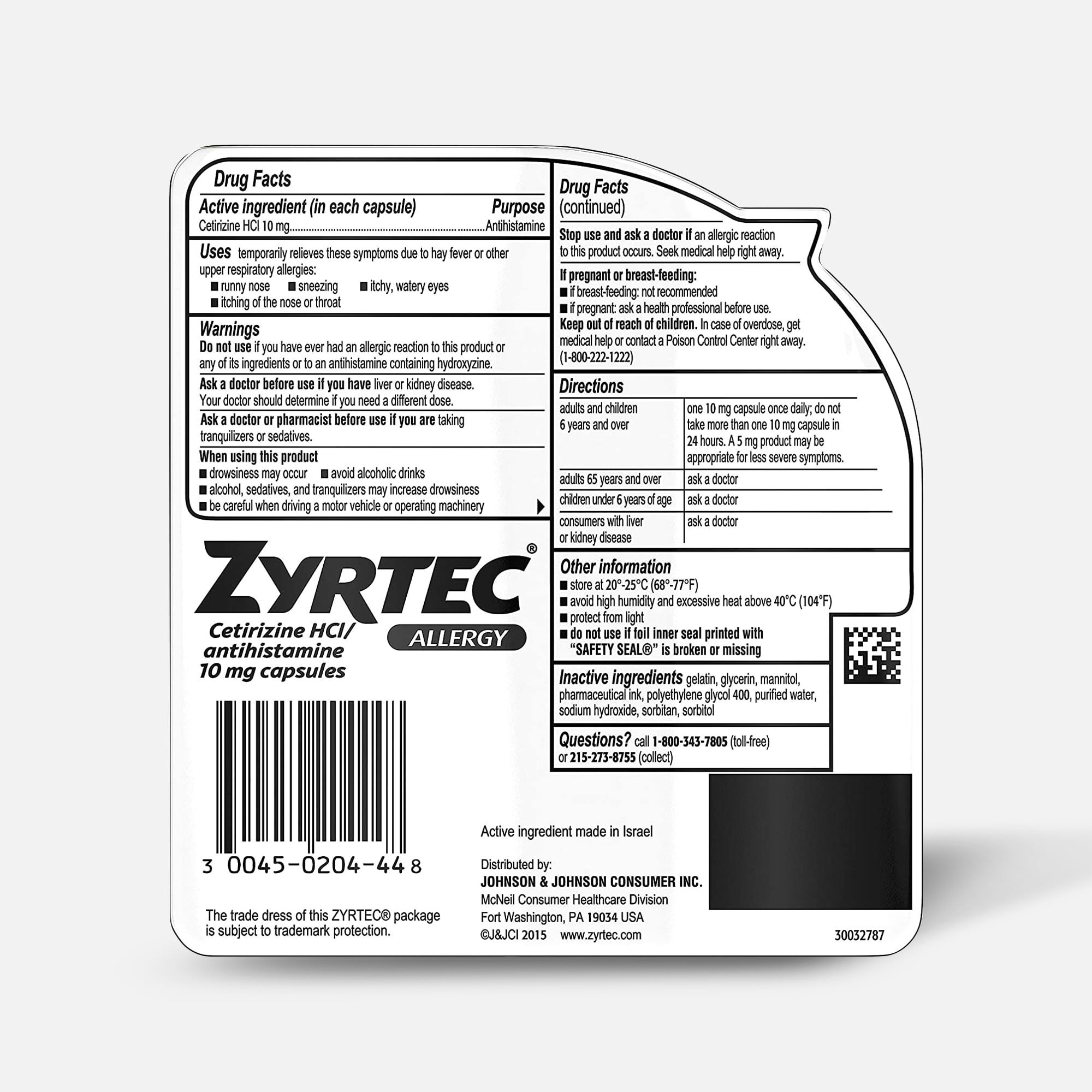 Zyrtec Allergy Liquid Caps, , large