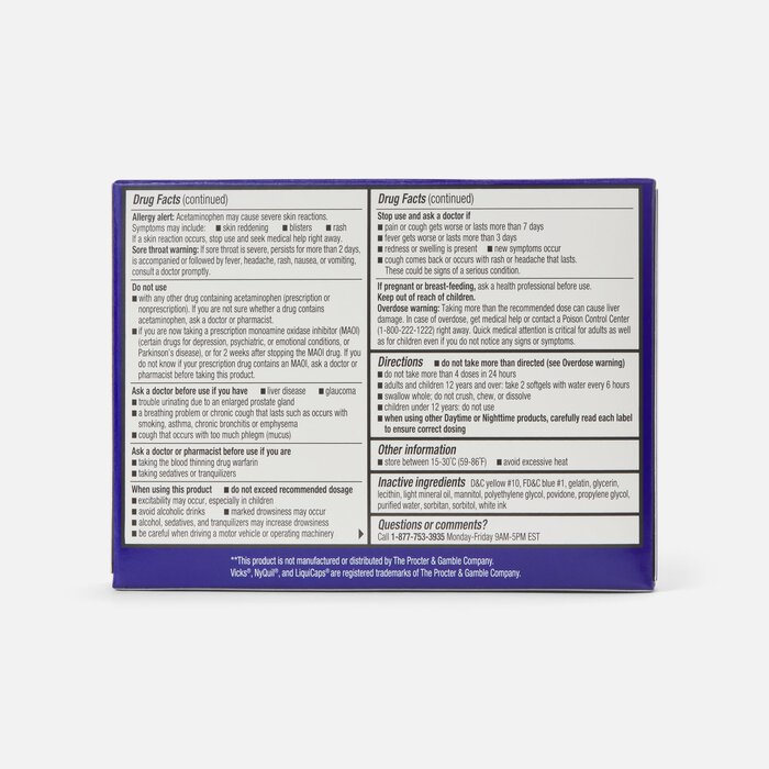Caring Mill™ Nighttime Cold & Flu Relief Softgels, 16 ct., , large