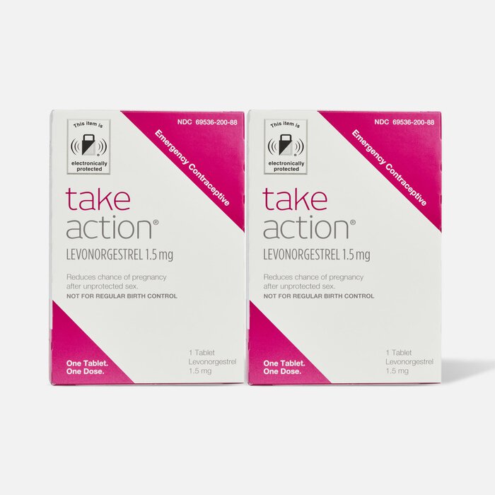 Take Action Emergency Contraceptive Levonorgestrel, 1.5 mg (2-Pack), , large