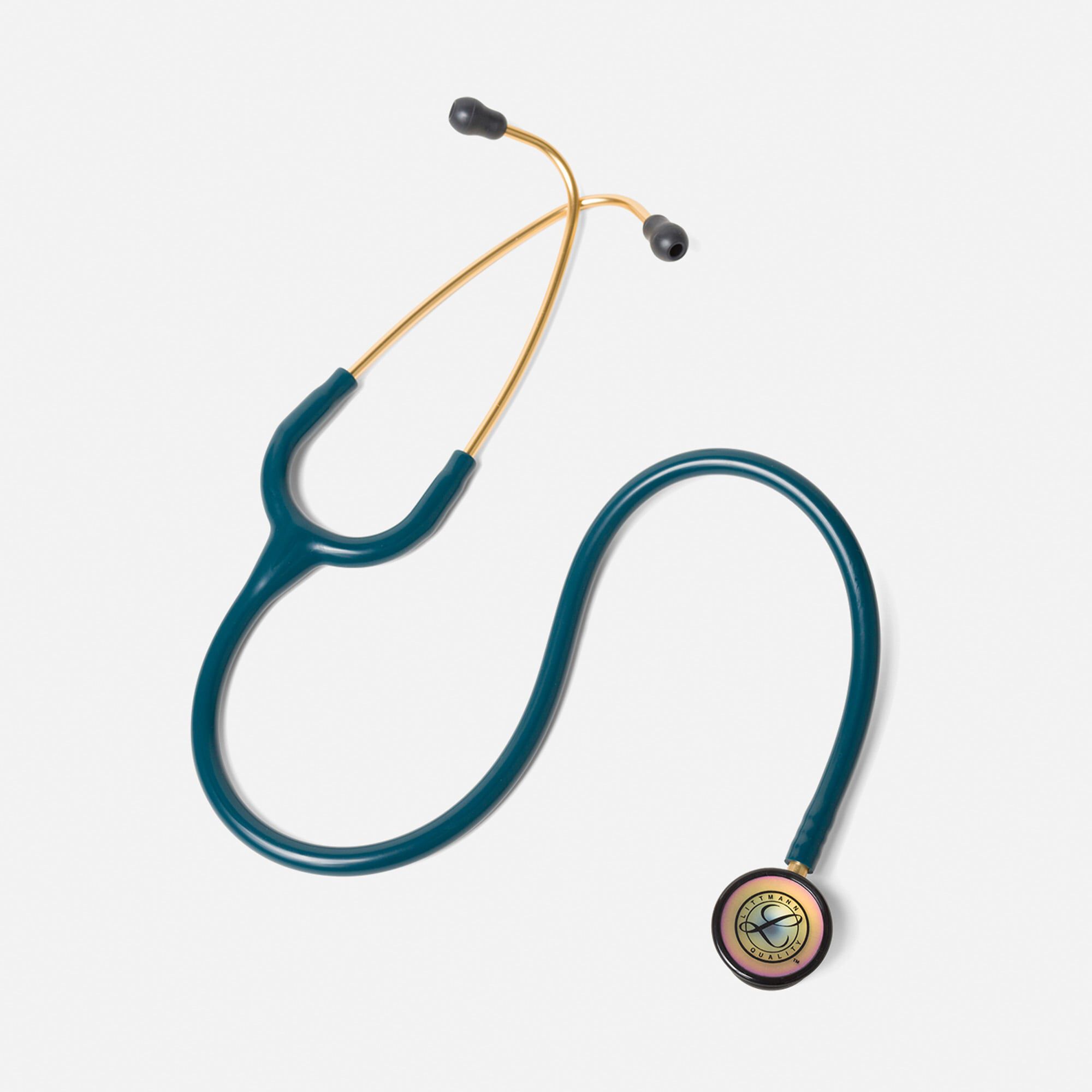 Littmann Classic III Stethoscope, Caribbean Blue Tube with Rainbow Finish, 27"