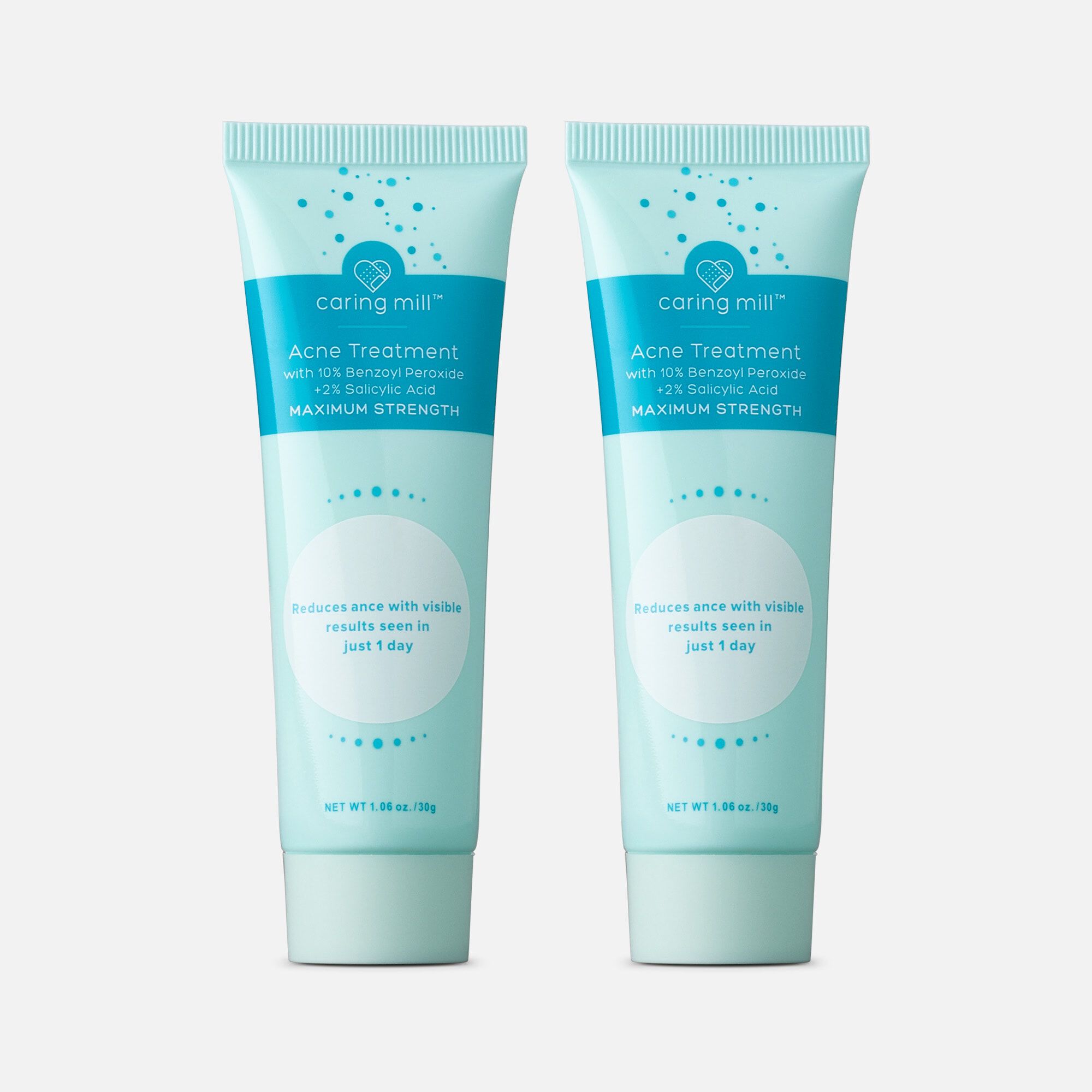 Caring Mill™ Acne Treatment, 10% Benzoyl Peroxide, 1 oz. (2-Pack), , large