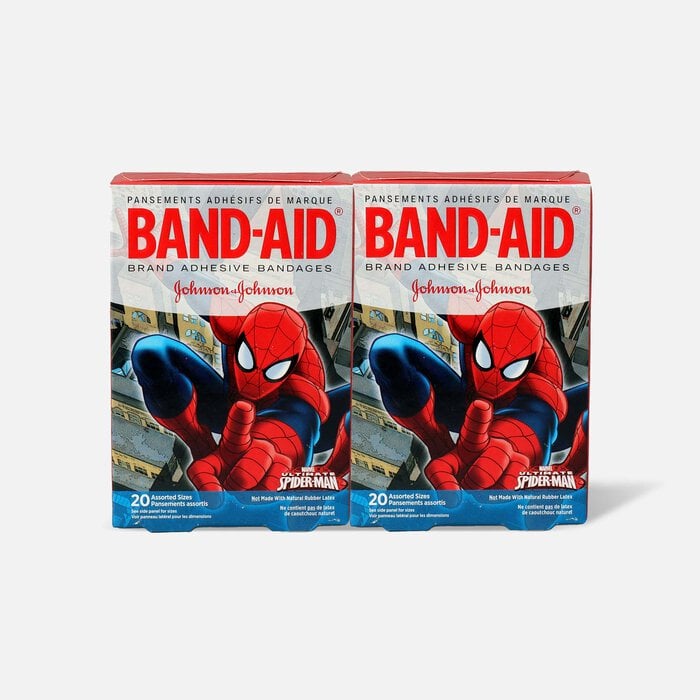 BAND-AID® Adhesive Bandages, Spiderman, Assorted Sizes, 20 ct. (2-Pack), , large