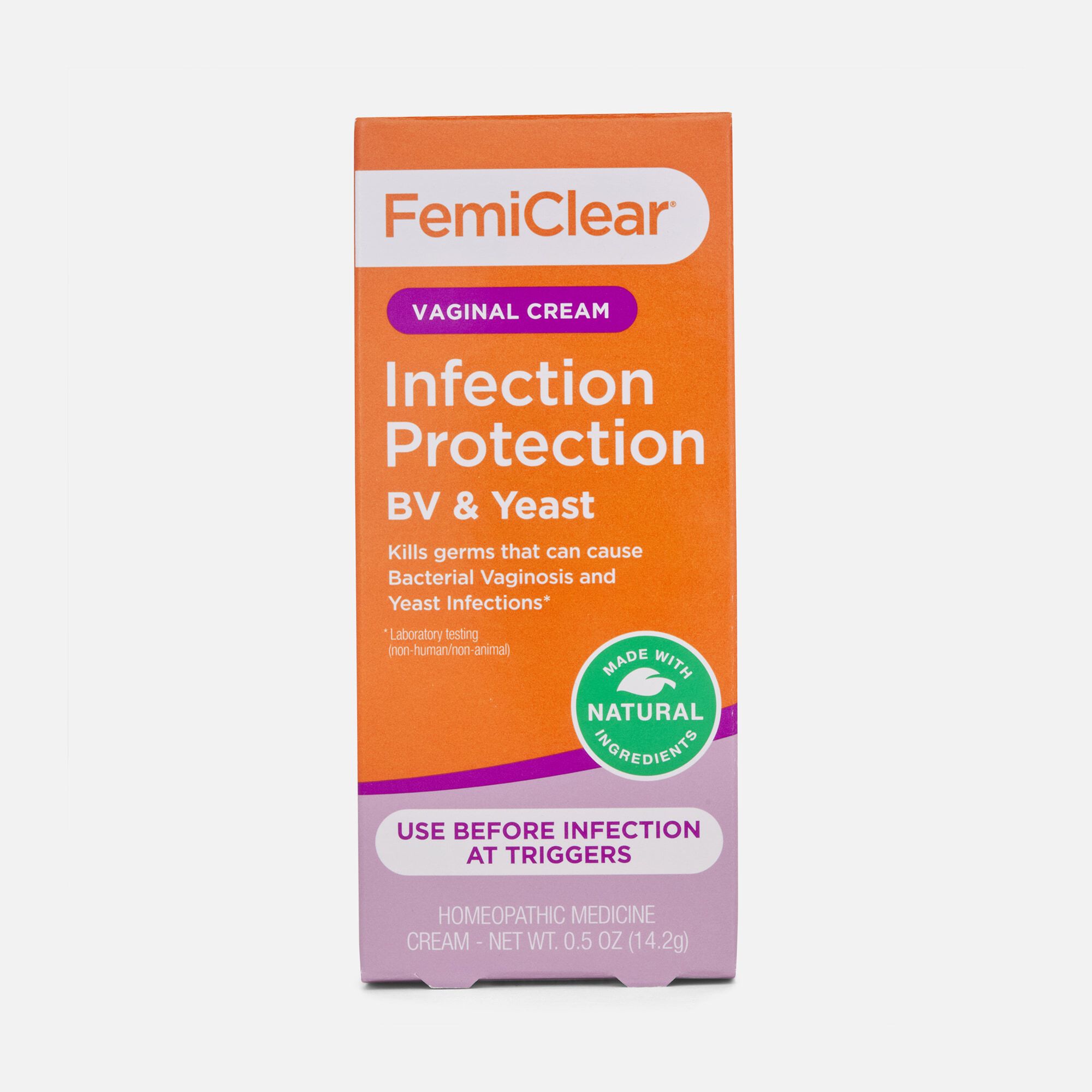 FemiClear Vaginal Cream - Infection Protection BV & Yeast, .5 oz., , large