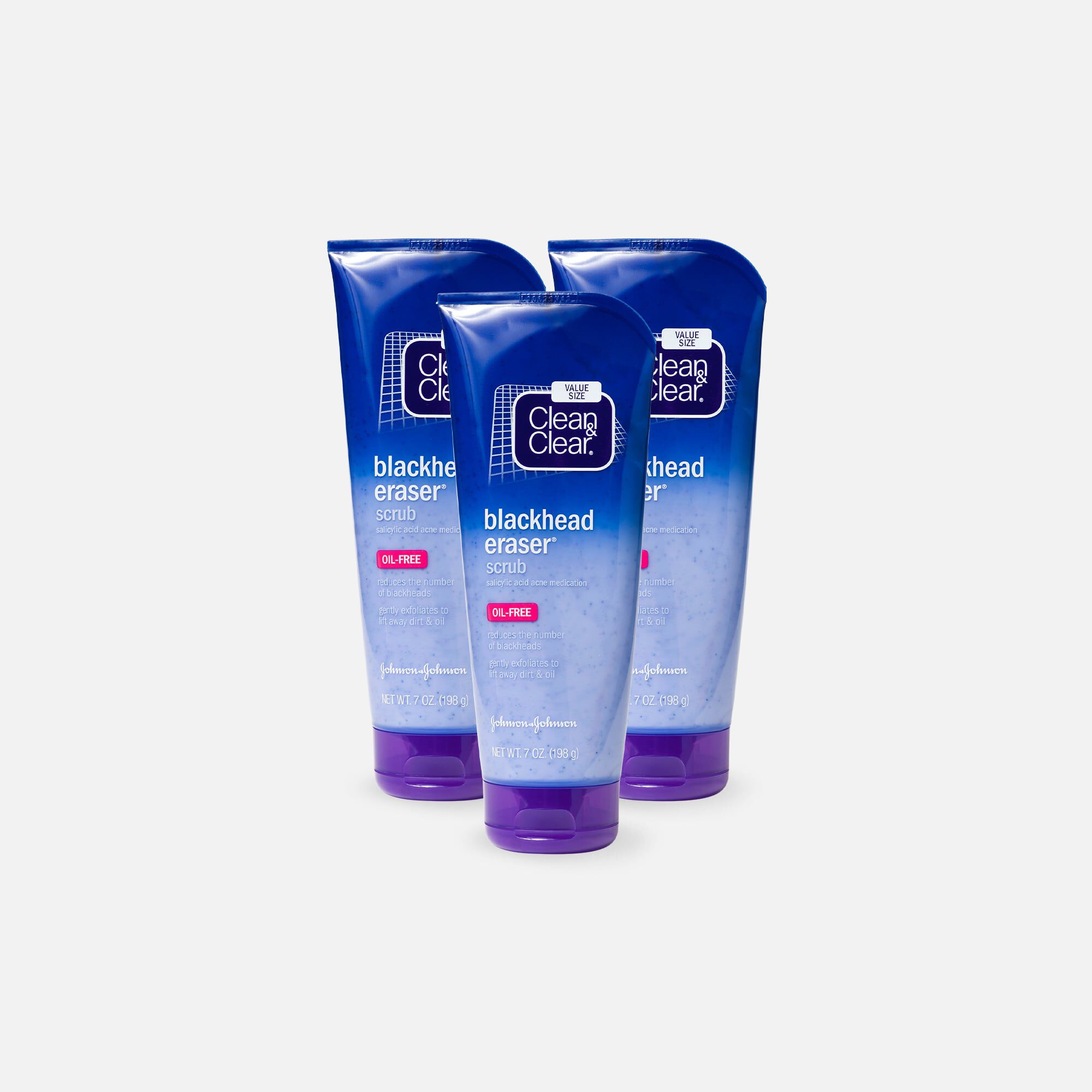 Clean & Clear Blackhead Eraser Scrub Oil Free, 7 oz. (3-Pack), , large