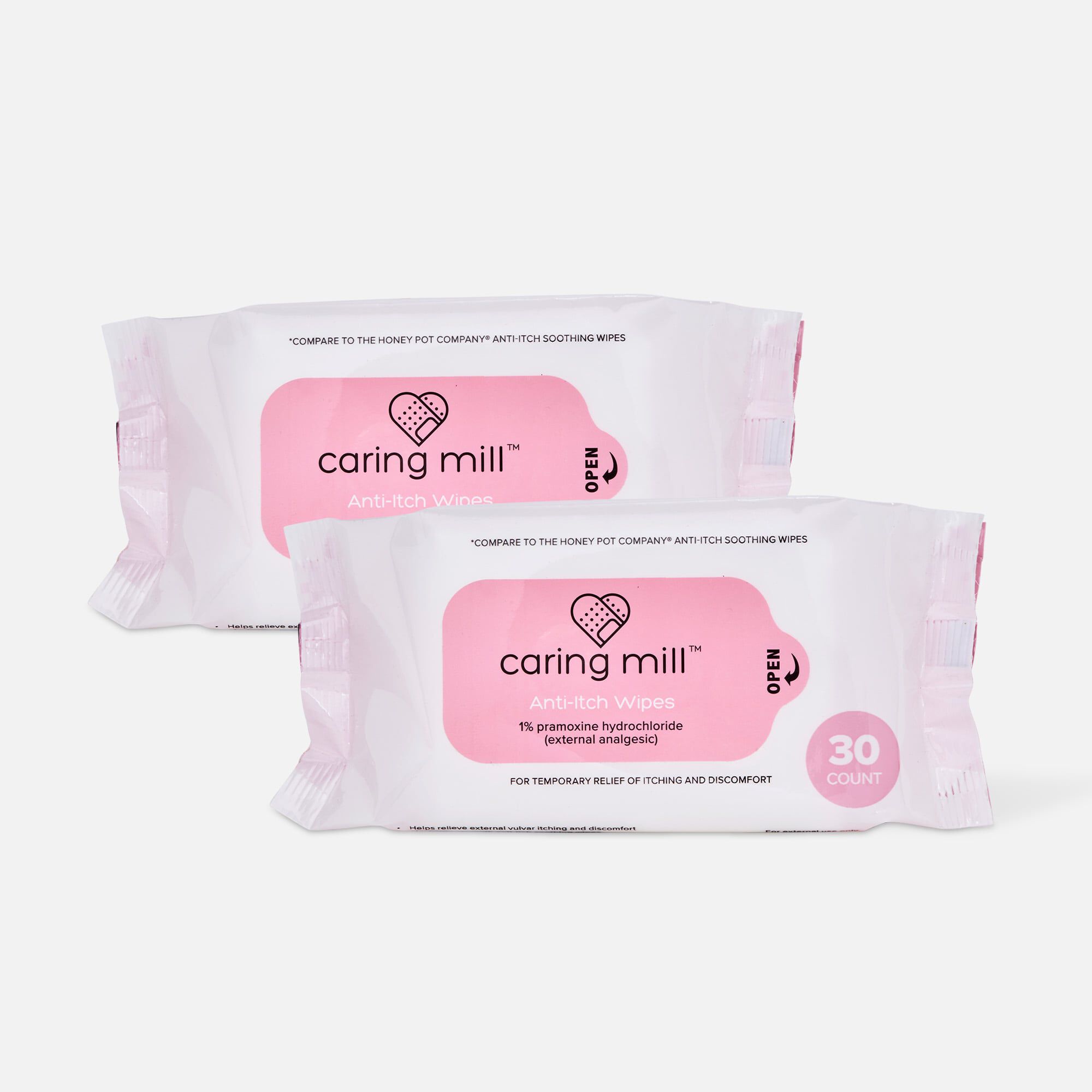 Caring Mill™ Anti-Itch Feminine Wipes, 30 ct. (2-Pack), , large