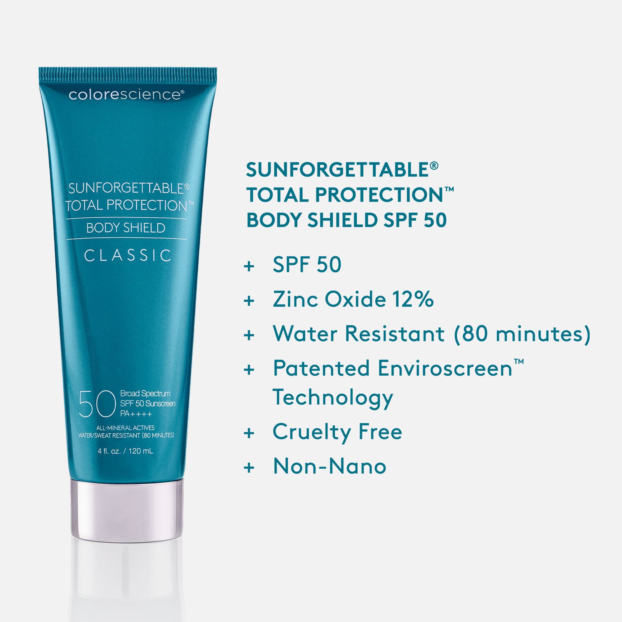 Colorescience Sunforgettable® Total Protection® Body Shield, Classic, SPF 50, 4 fl. oz., , large
