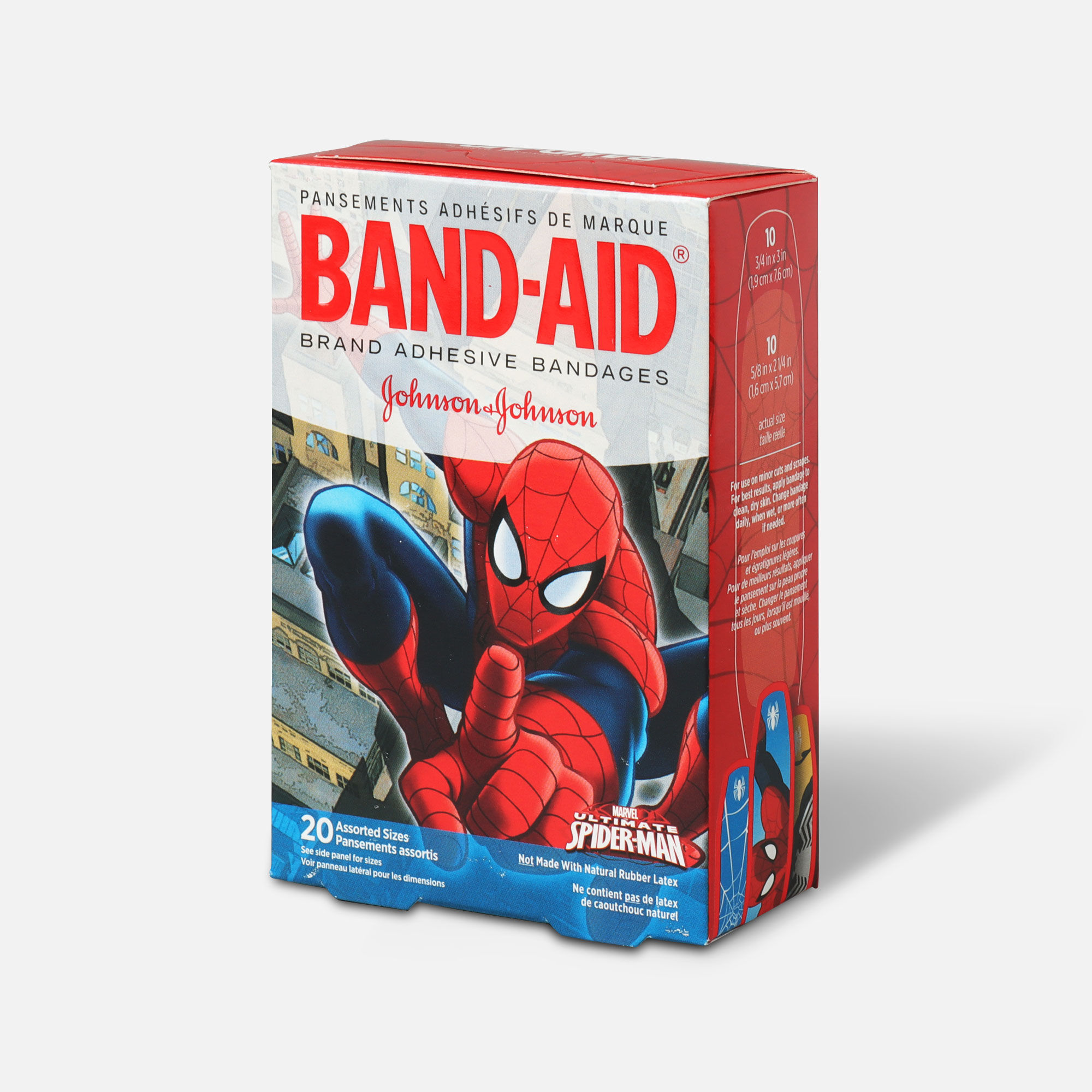 BAND-AID® Adhesive Bandages, Spiderman, Assorted Sizes, 20 ct., , large