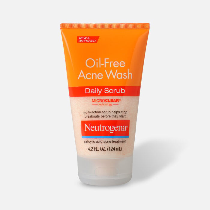 Neutrogena Oil-Free Acne Daily Face Scrub, 4.2 oz., , large