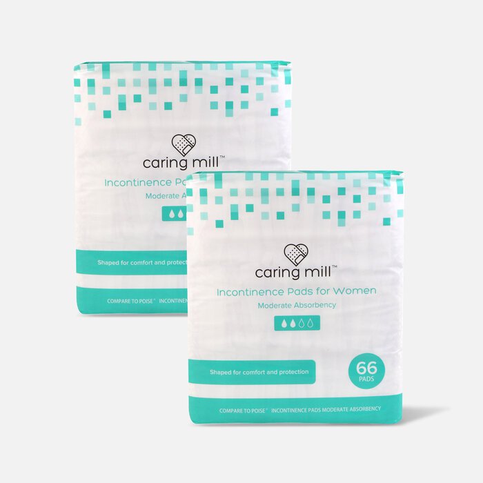 Caring Mill™ Incontinence Pads for Women, 66 ct. (2-Pack), , large